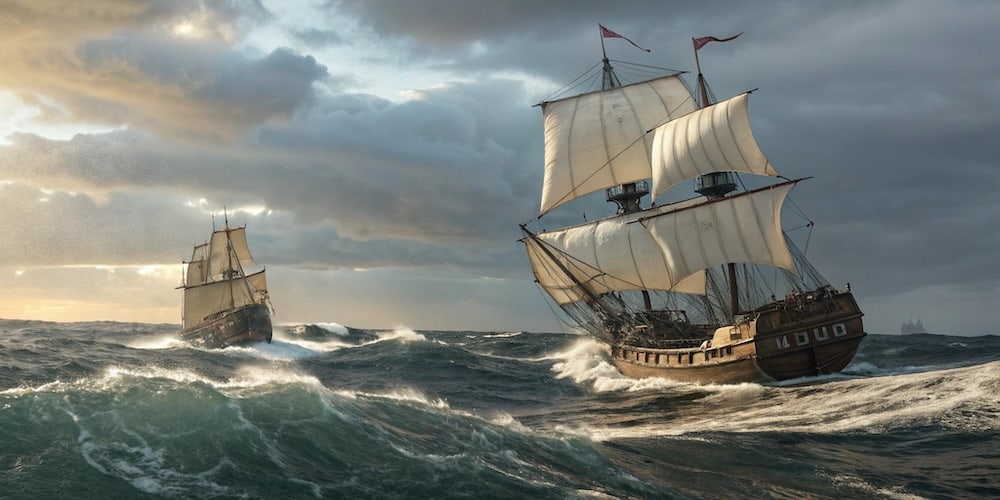 The Mayflower and the Speedwell